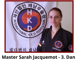 Master Sarah Jacquemot - 3. Dan