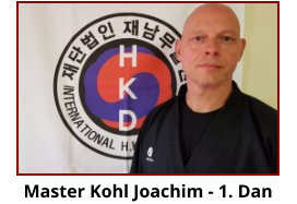 Master Kohl Joachim - 1. Dan
